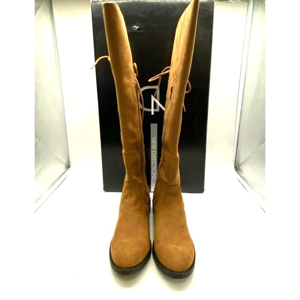 New Directions Women's Brown Suede Knee-High Riding Boots - Size 6
